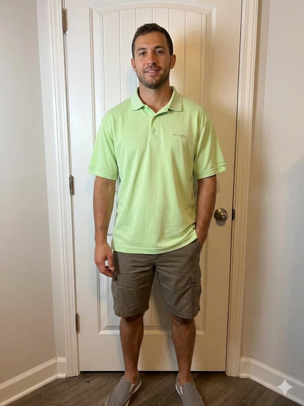 Columbia PFG Men’s Lime Green Polo Shirt